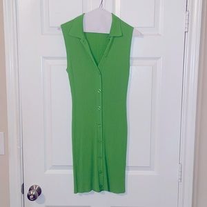 Zara knit button up mini dress